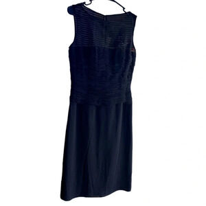 LILLIE RUBIN VINTAGE 100% Silk Little Black Dress Sleeveless Size 6